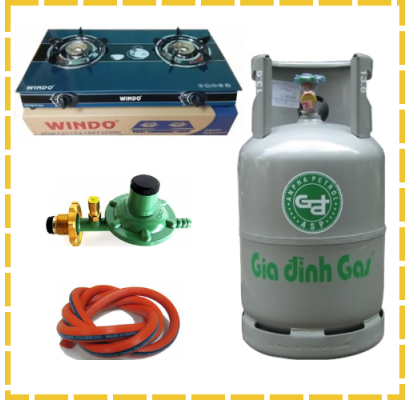 Trọn Bộ Bình Bếp Gas Đôi Wundo Van Dấy Tự Động