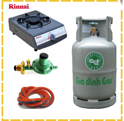 Trọn Bình Bếp Gas Rinnai Đơn Dây Van Gas Tự Động