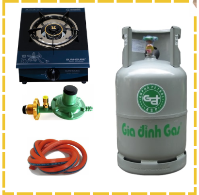 Bộ Bình Bếp Gas Đơn Sunhouse SHB-212KT Van Dây Tự Động