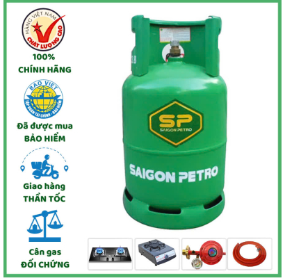 Gas Xanh Lá Saigon Petro 12kg  Các Quận Huyện Chính Hãng